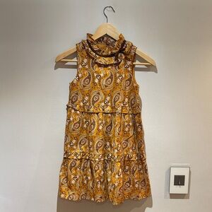 Janie and Jack Paisley Dress - Mustard Yellow